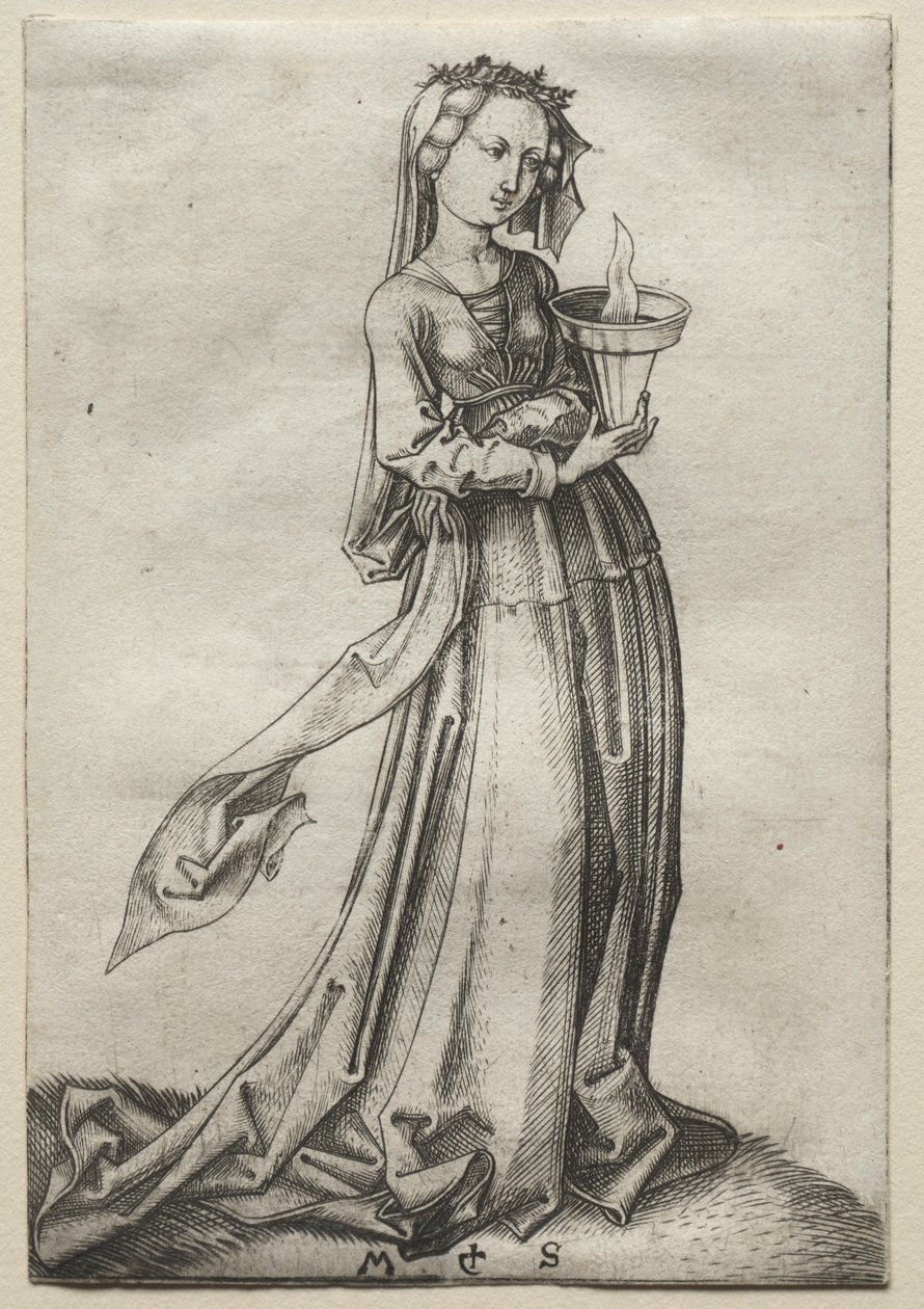 Die vierte weise Jungfrau von Martin Schongauer