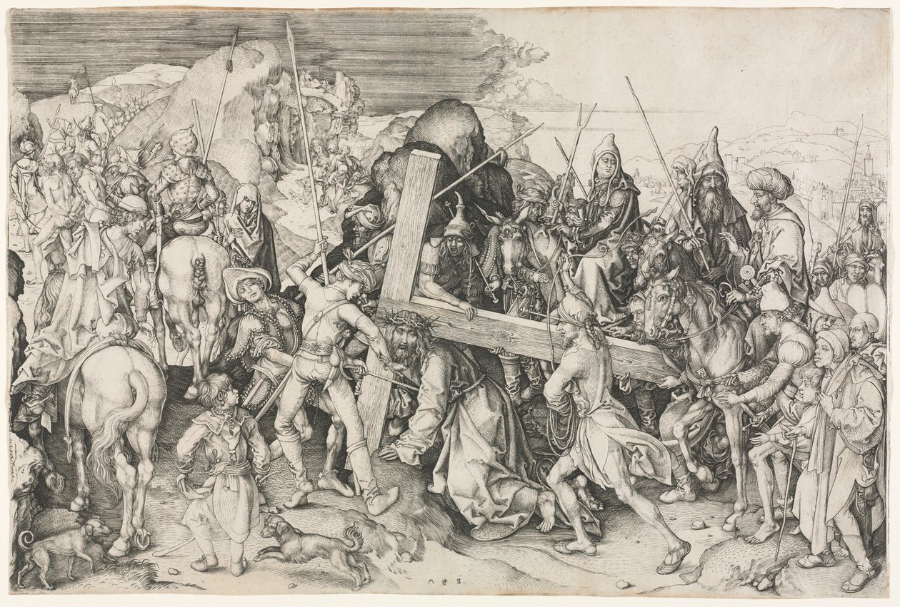 Das Tragen des Kreuzes von Martin Schongauer