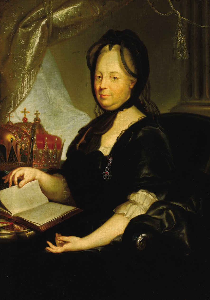 Katharina II. in Trauer von Martin van Meytens the Younger