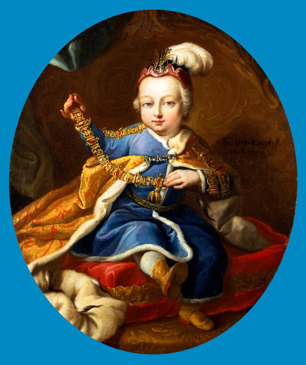 Prinz Joseph, zukünftiger Kaiser Joseph II. von Österreich als Kind, 18. Jahrhundert von Martin van Mytens II