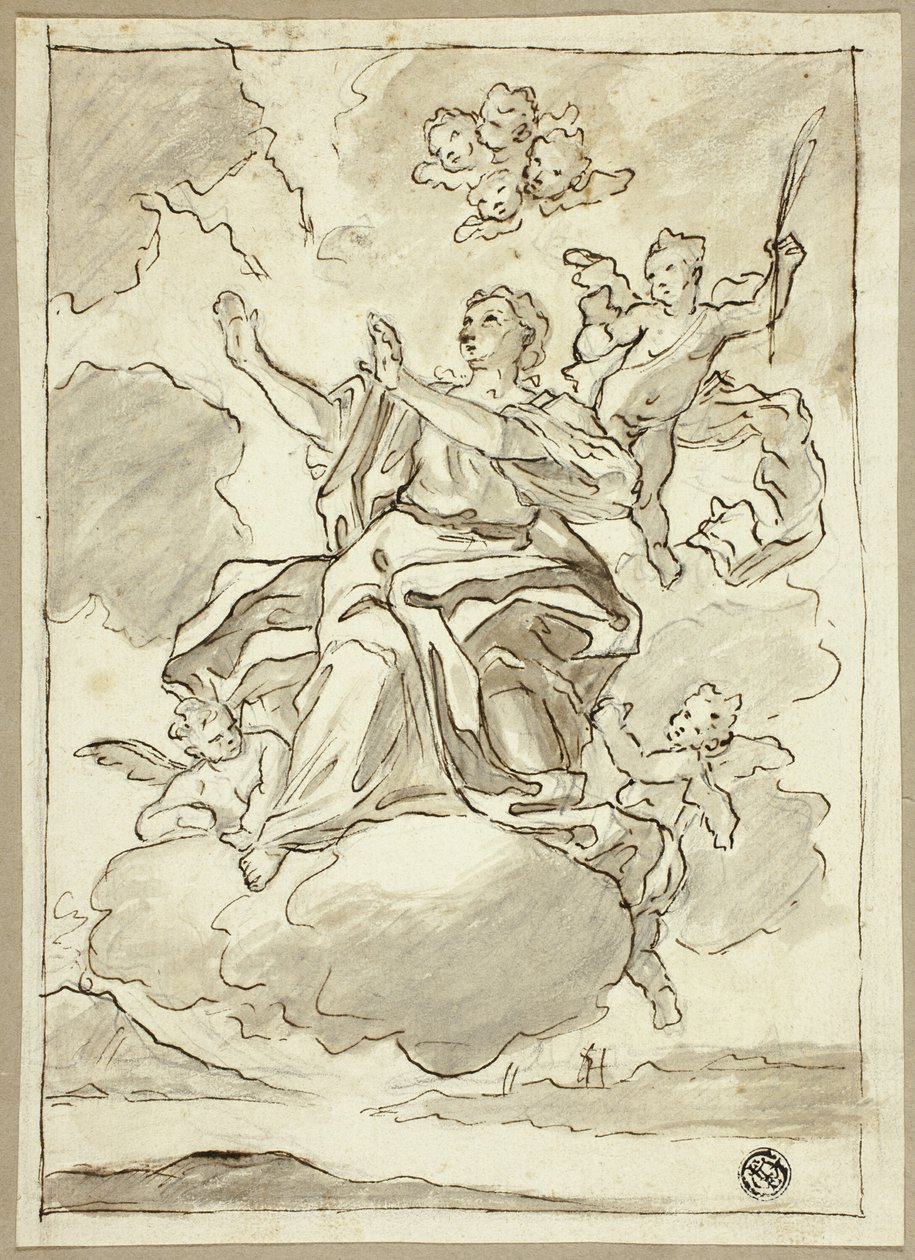 Himmelfahrt einer Heiligen von Martino Altomonte