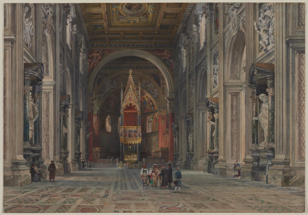 Innenansicht von San Giovanni in Laterano, Rom von Martino del Don