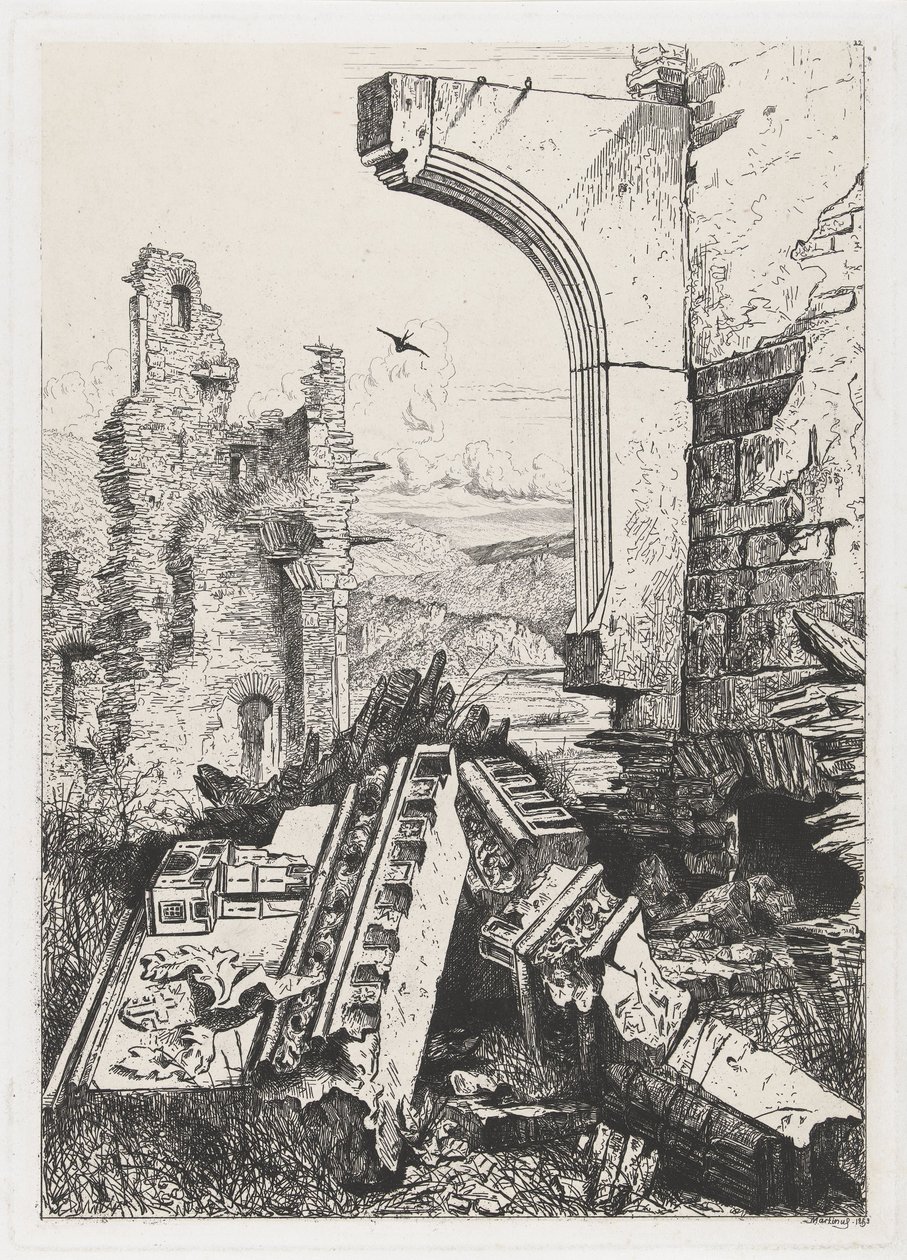 Ruine der Burg Bourscheid von Martinus Antonius Kuytenbrouwer jr.