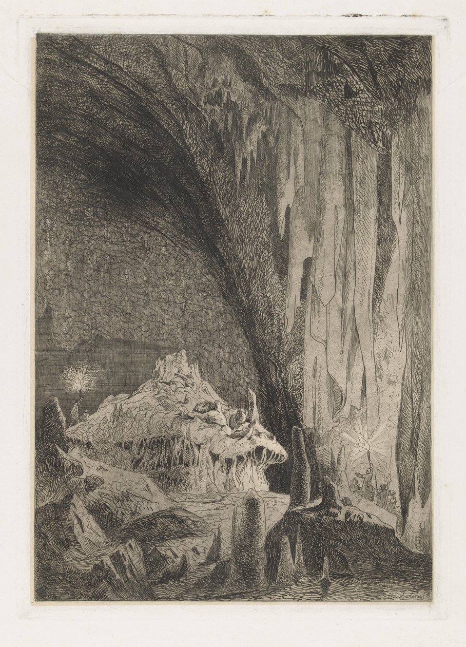 Halle in den Höhlen von Han von Martinus Antonius Kuytenbrouwer jr.