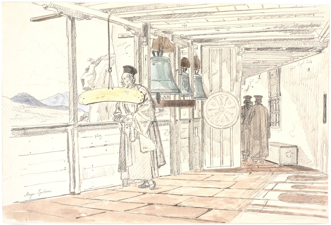 Klostergang mit Glocken von Martinus Rørbye
