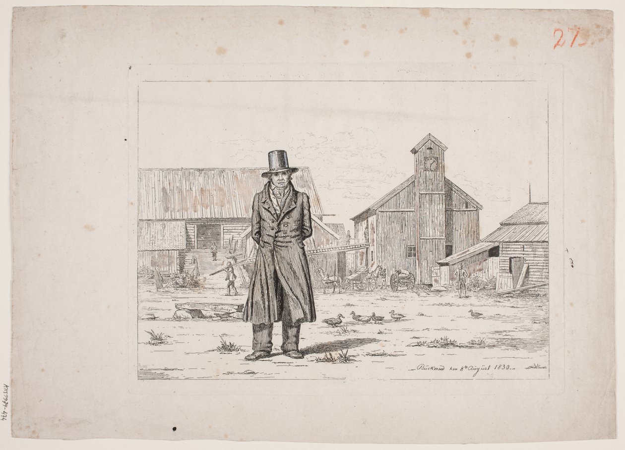 Peter Collet am Kupferbergwerk Buskerud in Norwegen von Martinus Rørbye