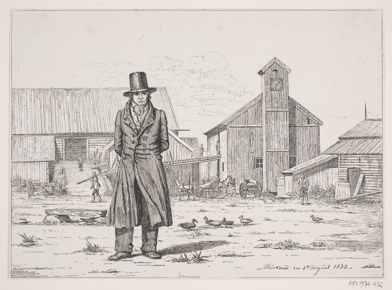 Peter Collet am Kupferwerk in Buskerud in Norwegen von Martinus Rørbye