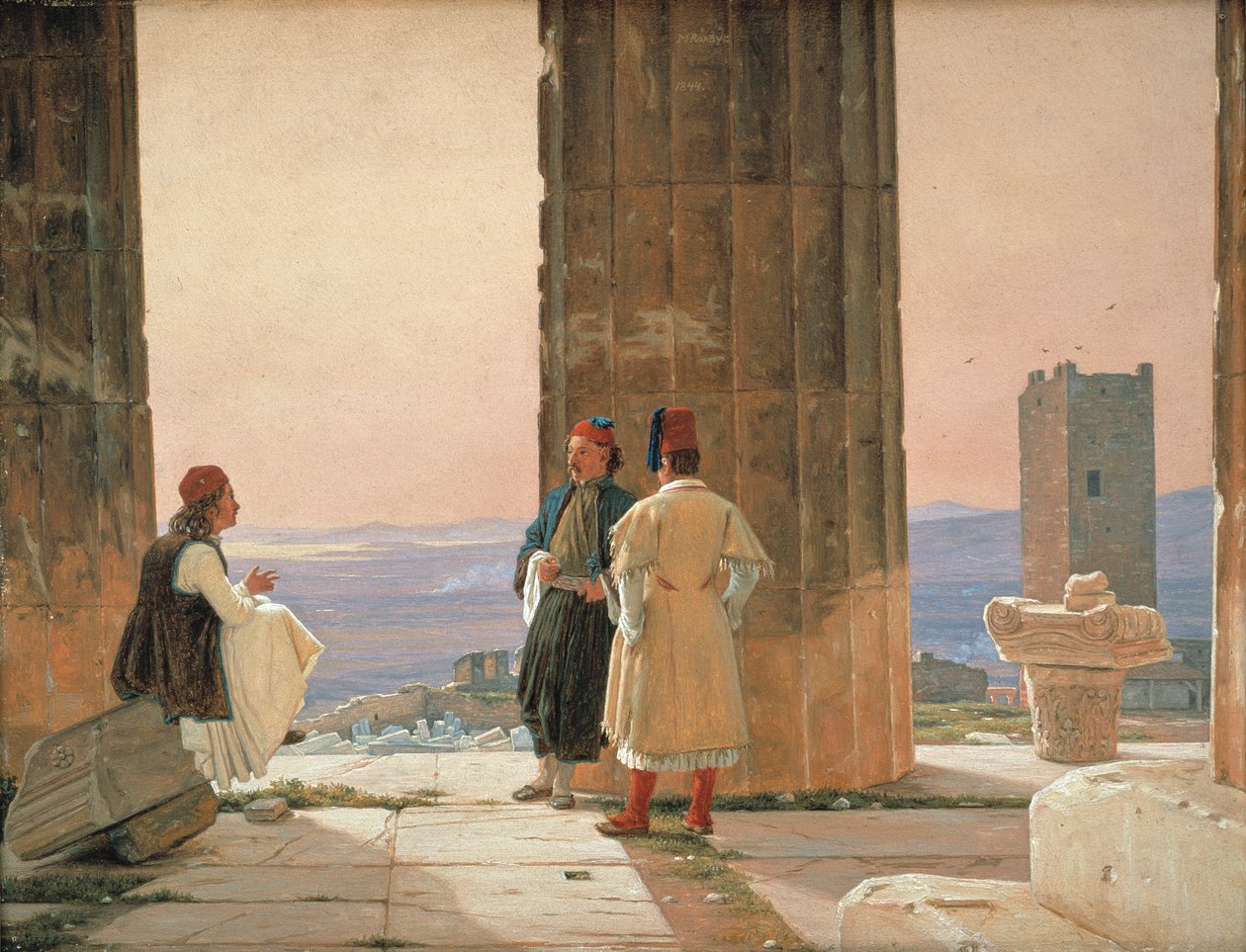 Der Blick vom Tempel der Athena auf der Akropolis von Martinus Rørbye