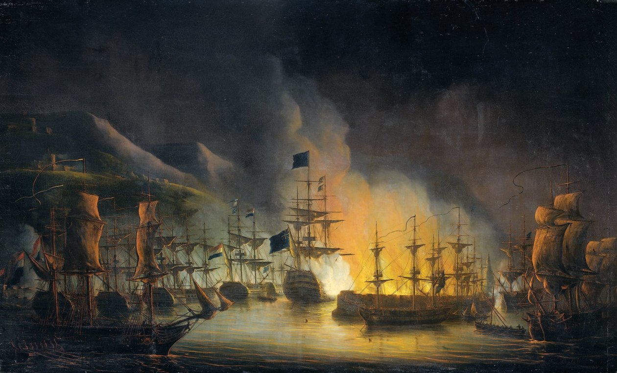 Die Bombardierung von Algier (26.-27. August 1816) von Martinus Schouman (signed by artist)
