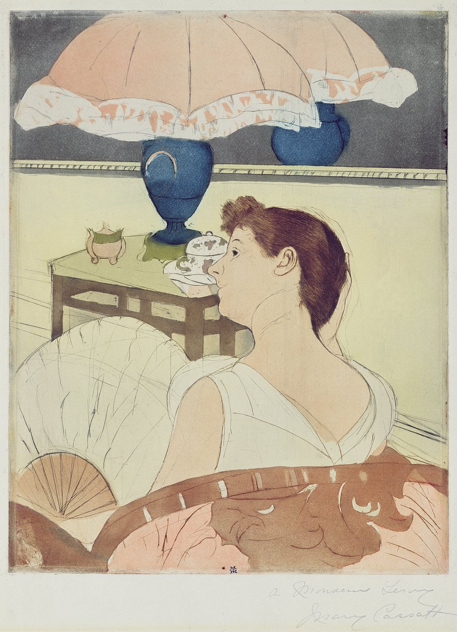 Die Lampe, 1891 von Mary Cassatt