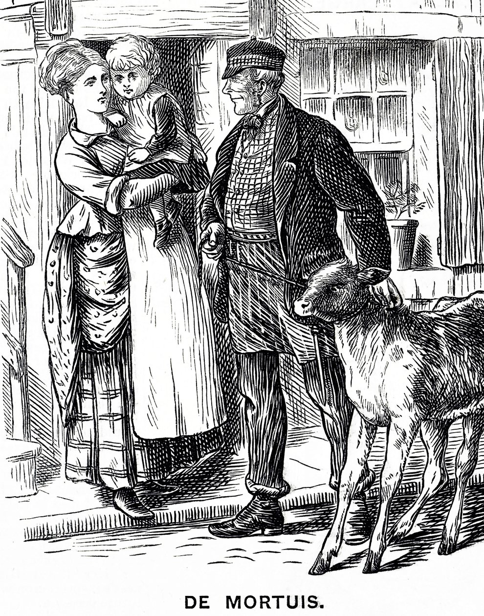 Illustration eines kleinen Mädchens, das von ihren Tanten und Onkel für einen Nachmittag betreut wird von Mary Ellen Edwards