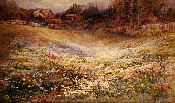 Eine Wiese in den Alpen von Mary Stevens