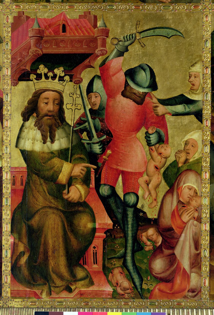 Das Massaker der Unschuldigen, Detail vom Grabower Altar von Master Bertram of Minden