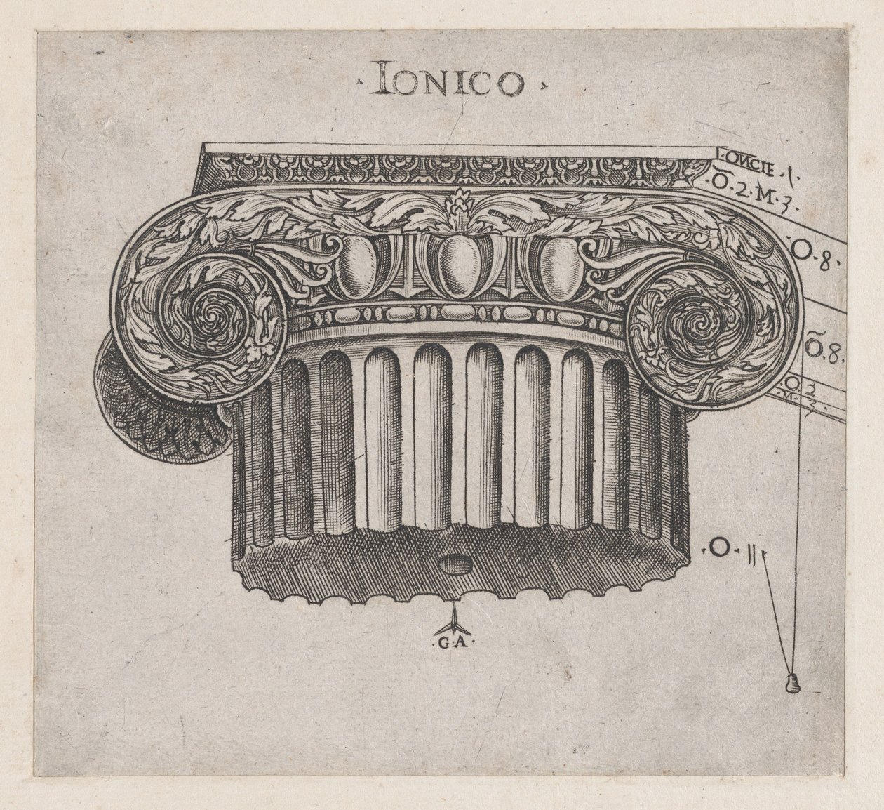 Speculum Romanae Magnificentiae: Ionisches Kapitell, ca. 1537