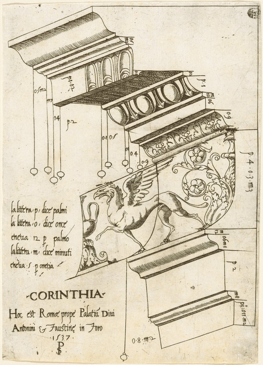 Gebälk vom Tempel des Antoninus und Faustina, Rom von Master PS