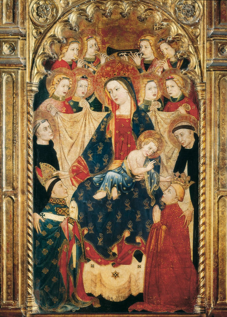 Altarbild der Jungfrau von Erzbischof Don Sancho Rojas (14.-15. Jahrhundert) (Detail) von Master of Archbishop Don Sancho Rojas