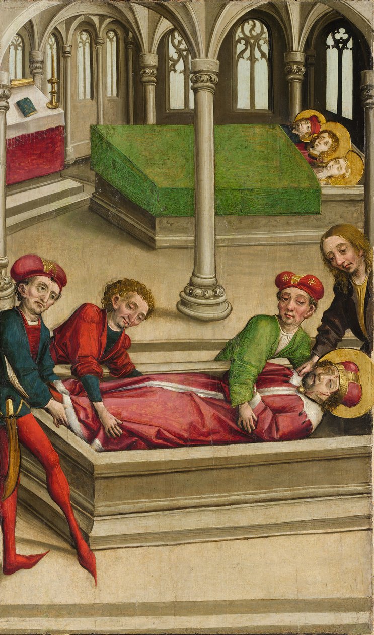 Das Begräbnis des Heiligen Wenzel, ca. 1490-1500 von Master of Eggenburg