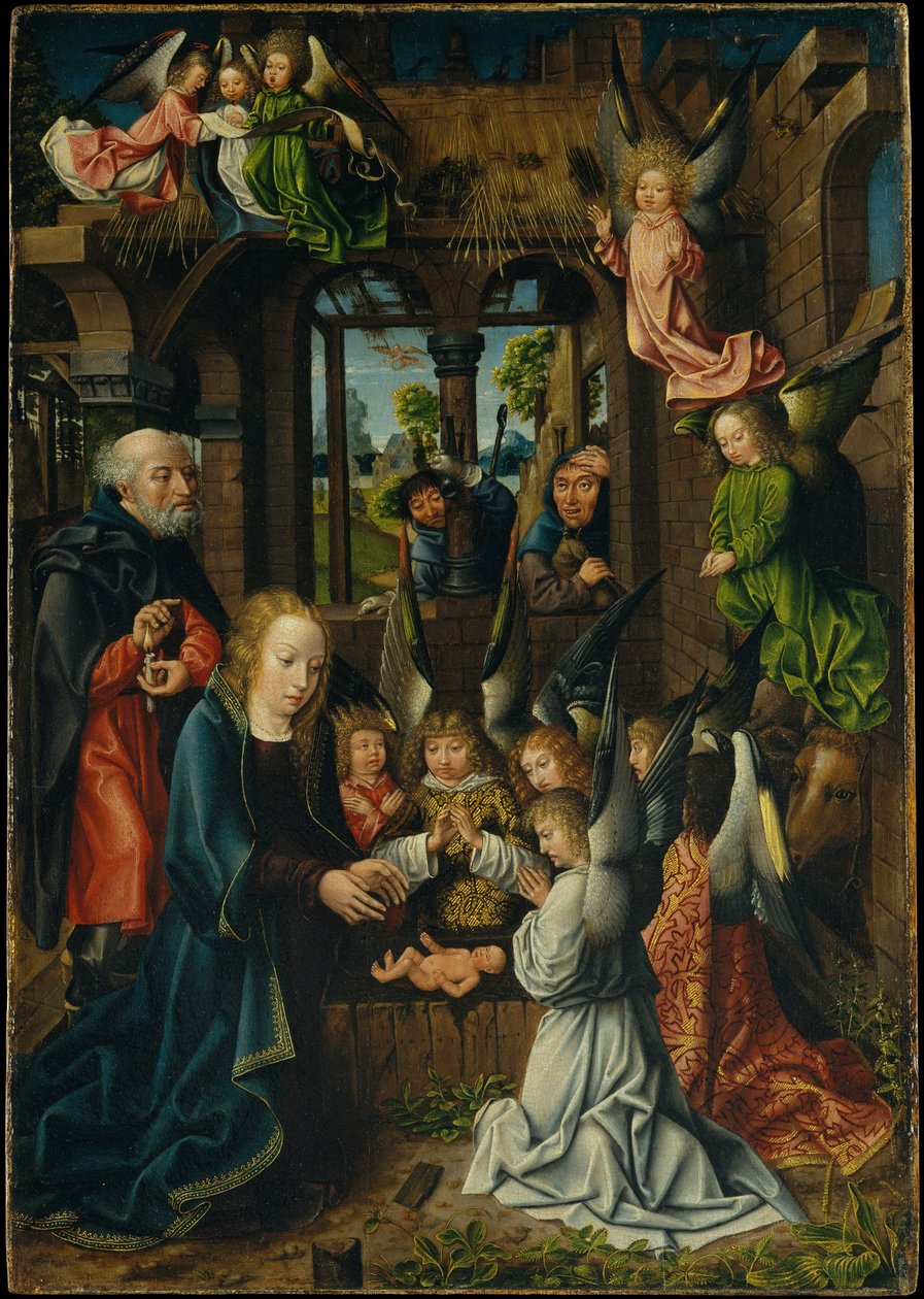 Die Anbetung des Christkindes von Master of Frankfurt