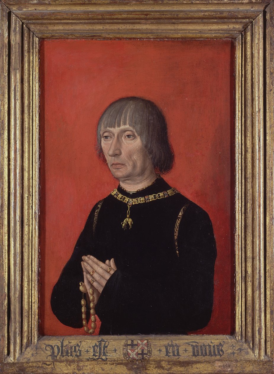 Porträt von Lodewijk van Gruuthuuse, ca. 1472-82 von Master of Portraits of Princes