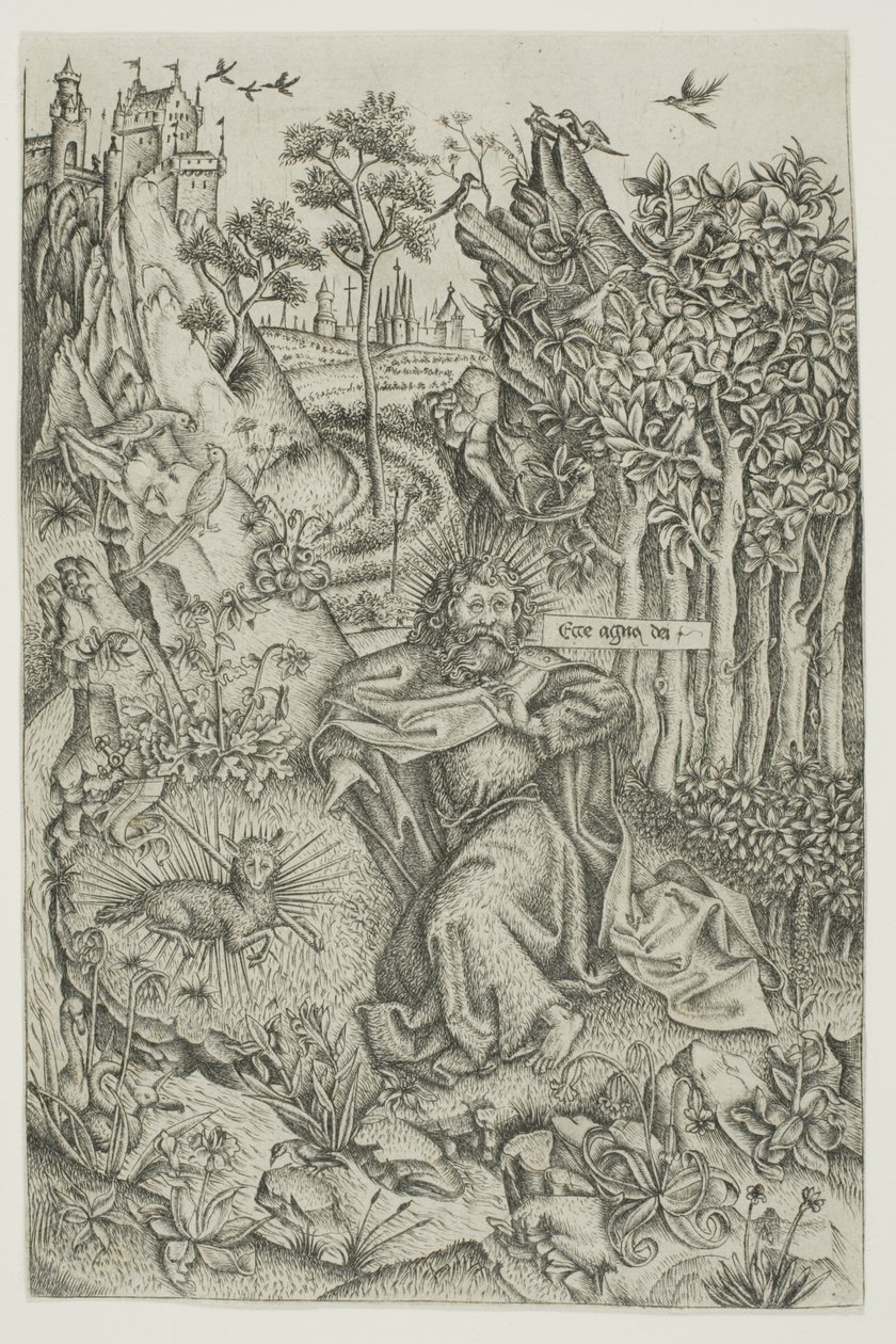 Johannes der Täufer in der Wildnis von Master of Saint John the Baptist