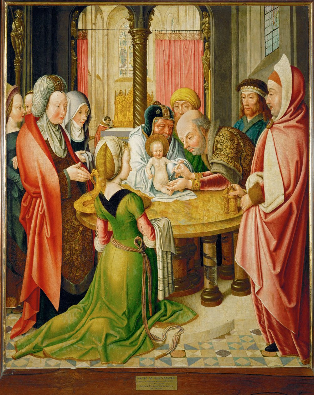 Beschneidung, eines von zwei Tafeln eines Altars von Master of St. Severin