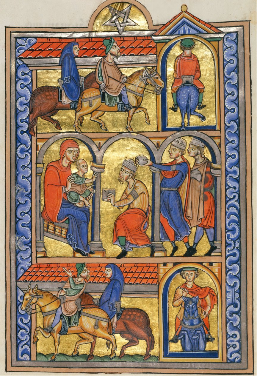 Anbetung der Könige von Master of the Berthold Sacramentary