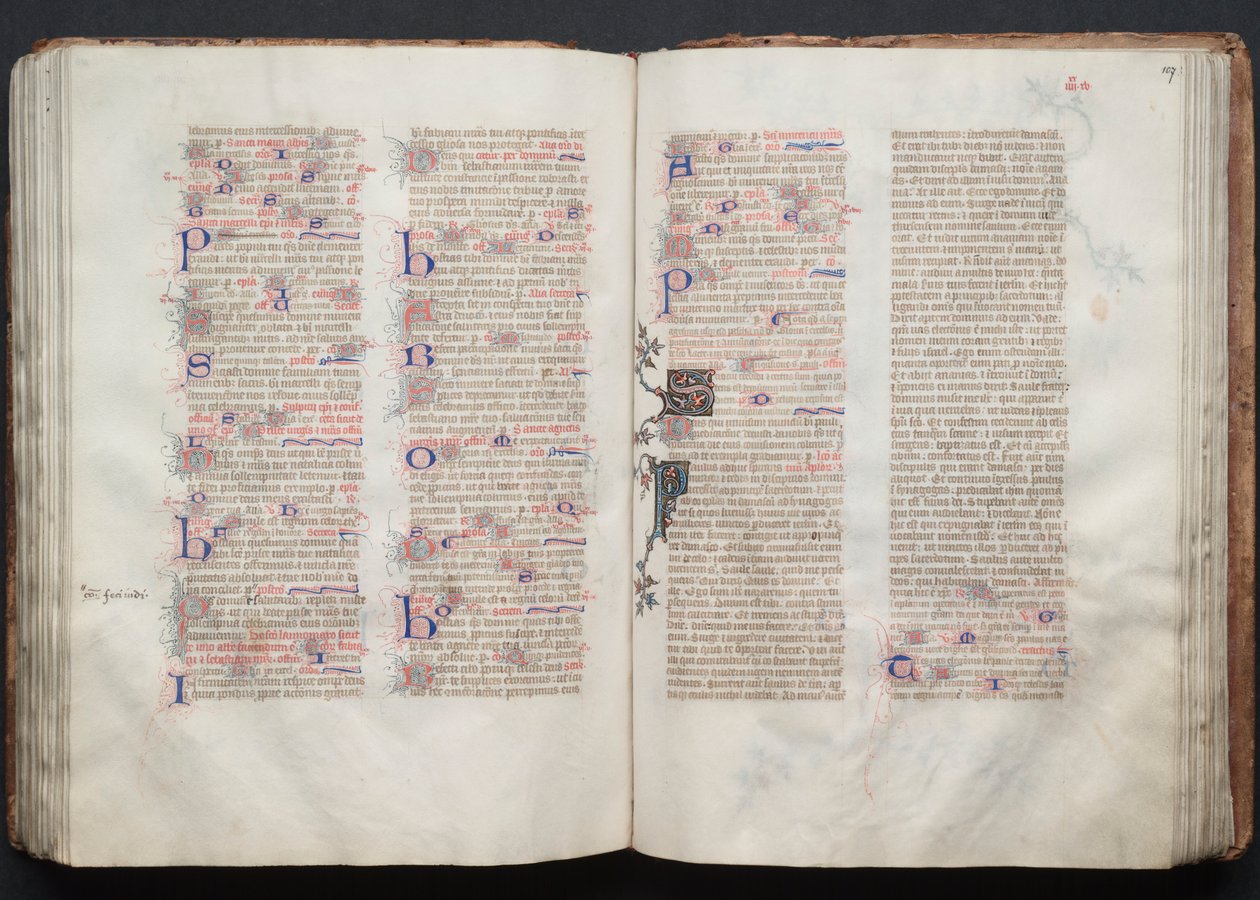 Das Gotha Missale: Fol. 106v, Text von Master of the Boqueteaux
