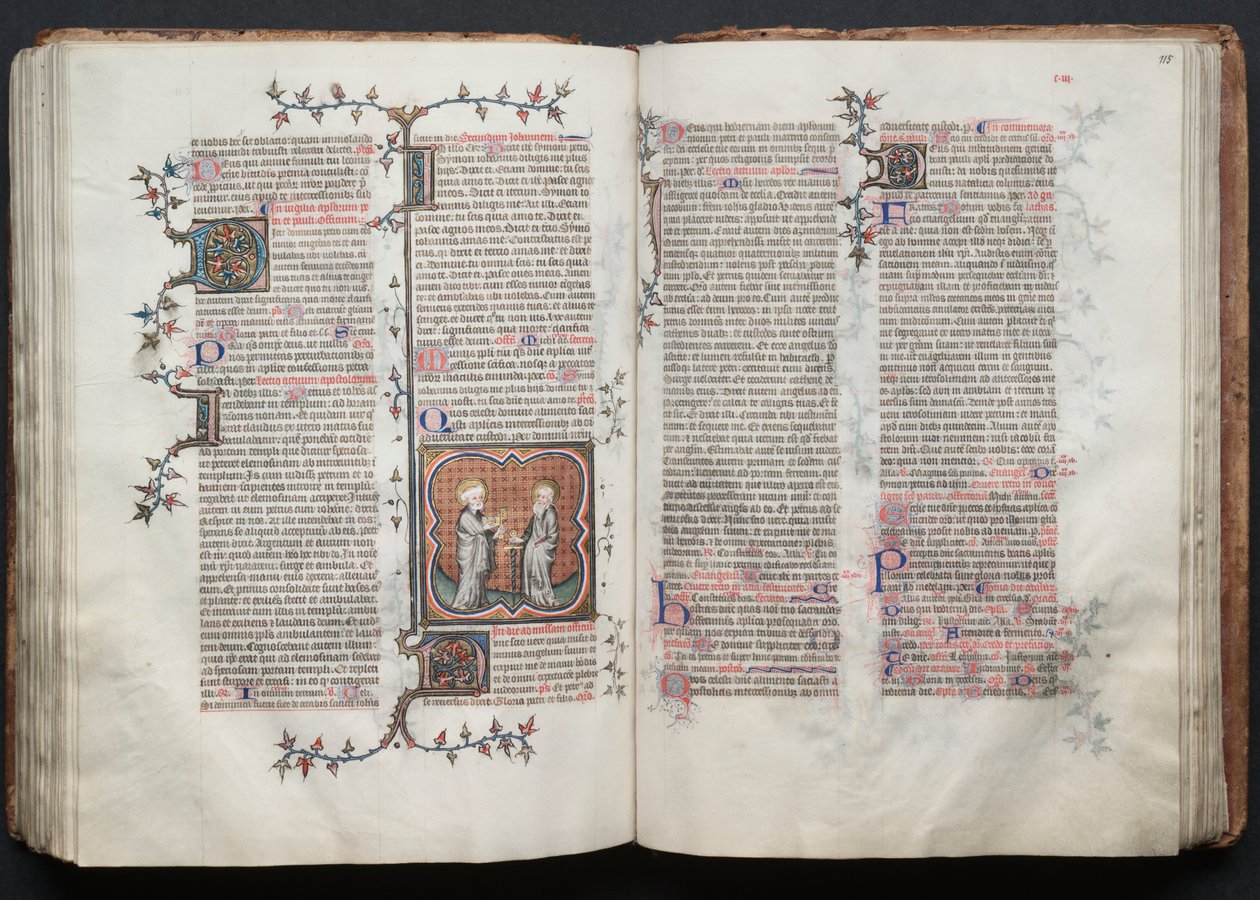 Das Gotha Missale: Fol. 114v, St. Peter und Paul, ca. 1375 von Master of the Boqueteaux
