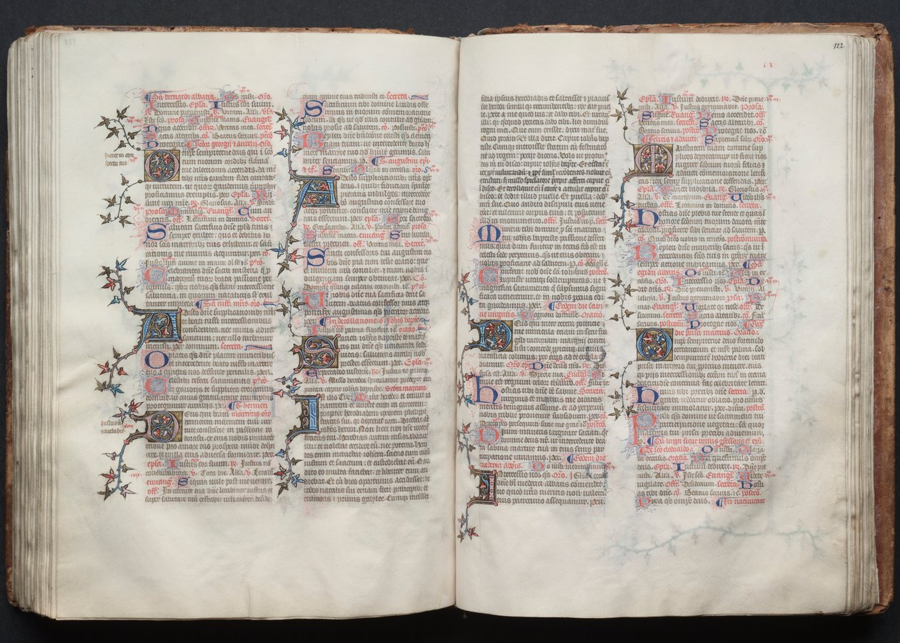 Das Gotha-Missale: Fol. 122r, Text, ca. 1375 von Master of the Boqueteaux