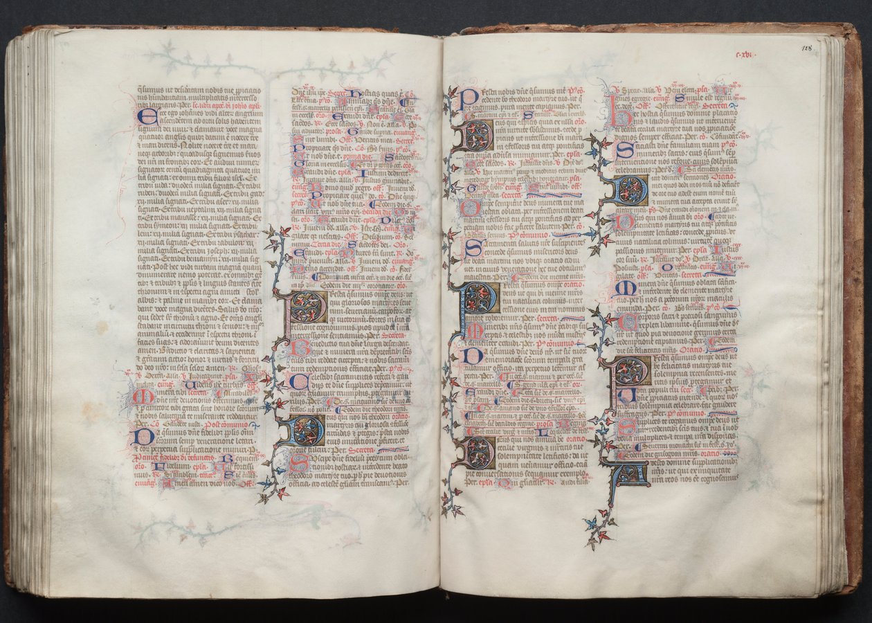 Das Gotha Missale: Fol. 127v, Text von Master of the Boqueteaux