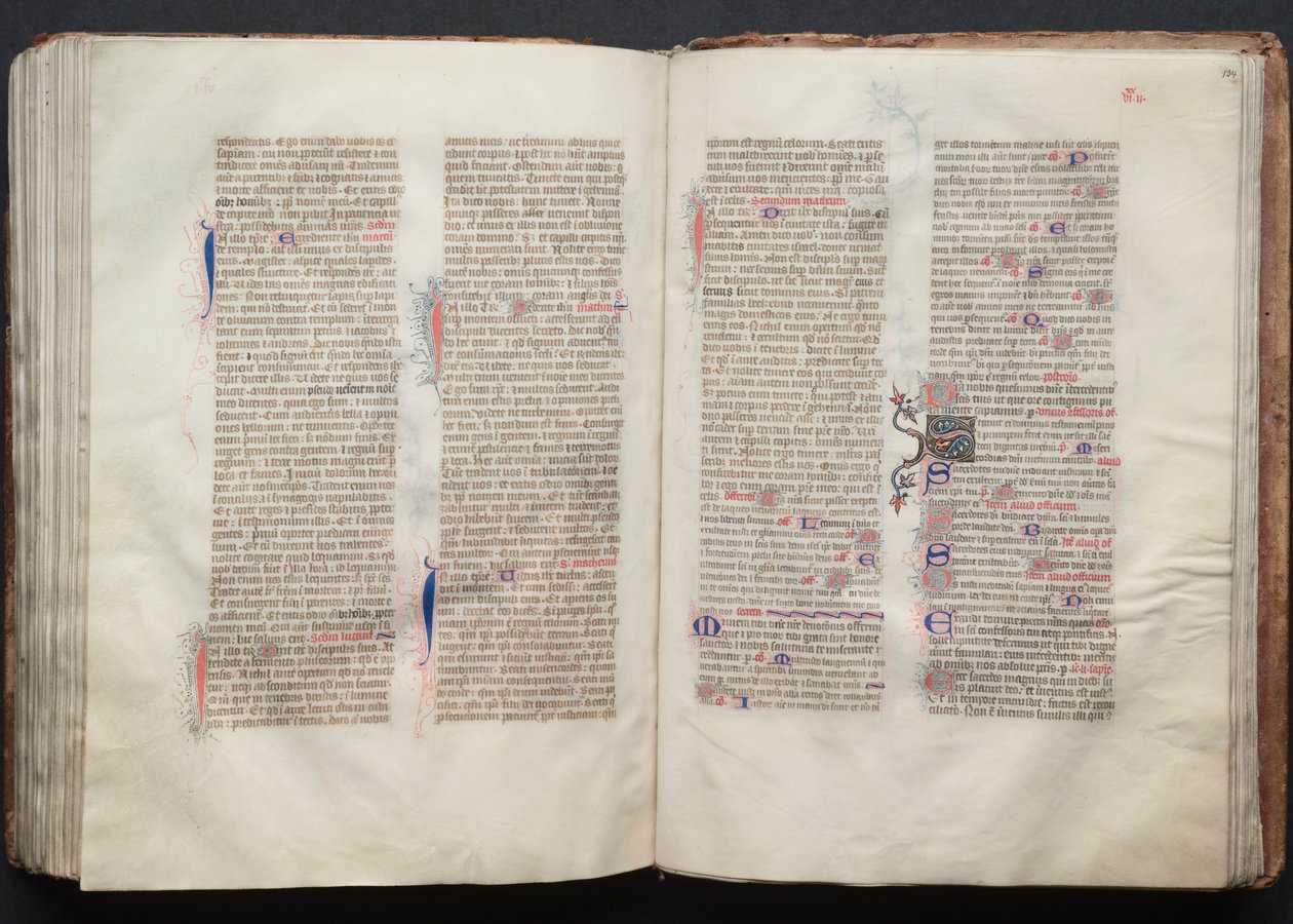 Das Gotha Missale: Fol. 133v, Text von Master of the Boqueteaux