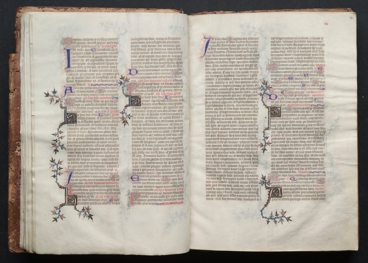 Das Gotha Missale: Fol. 14r, Text, ca. 1375 von Master of the Boqueteaux