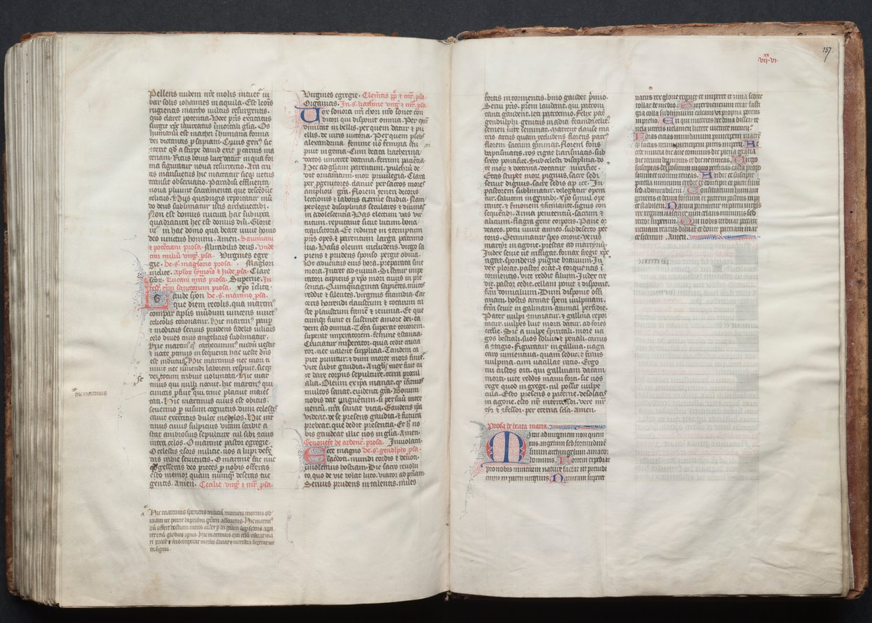 Das Gotha-Messbuch: Fol. 157r, Text, ca. 1375 von Master of the Boqueteaux