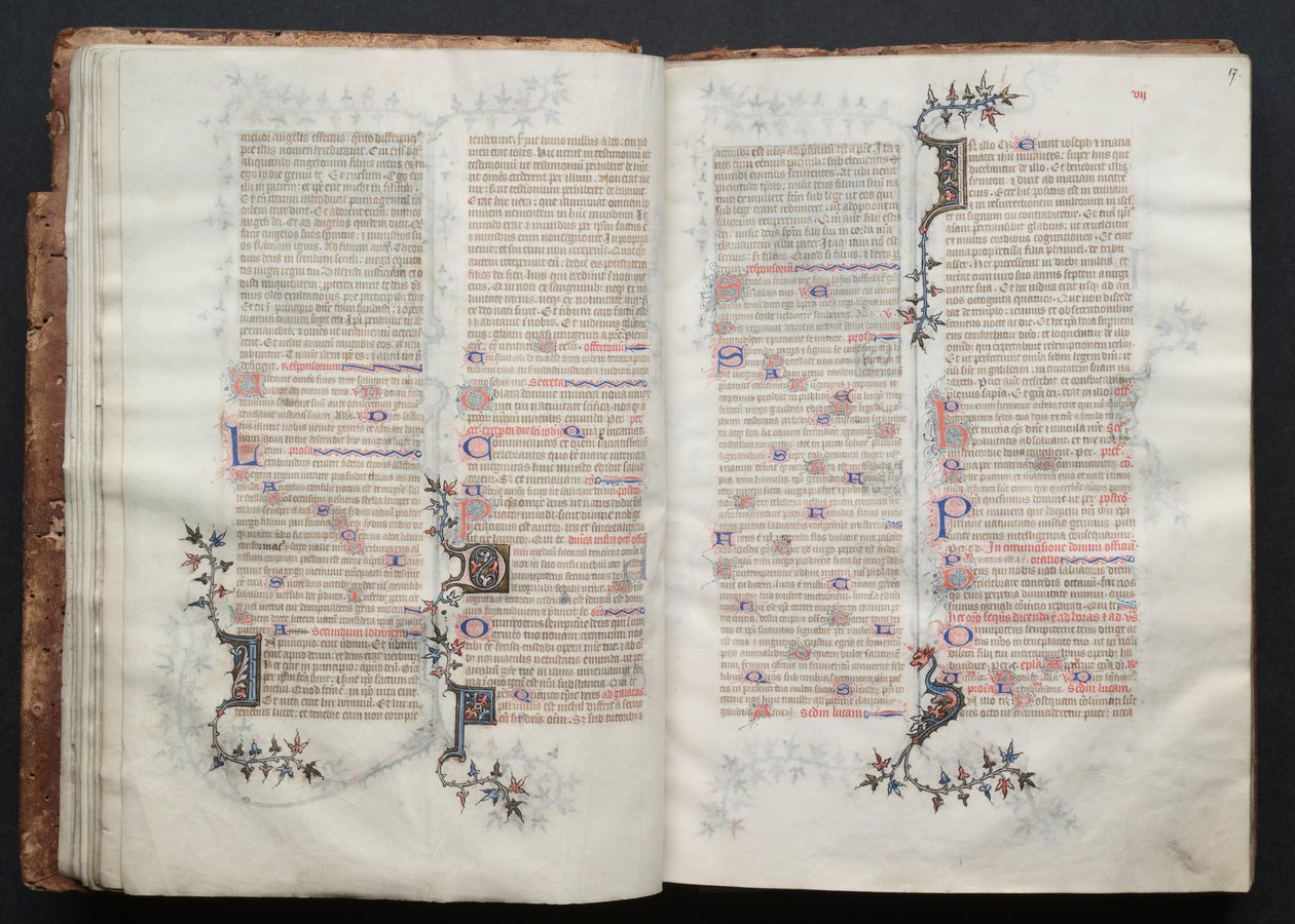 Das Gotha Missale: Fol. 17r, Text, ca. 1375 von Master of the Boqueteaux