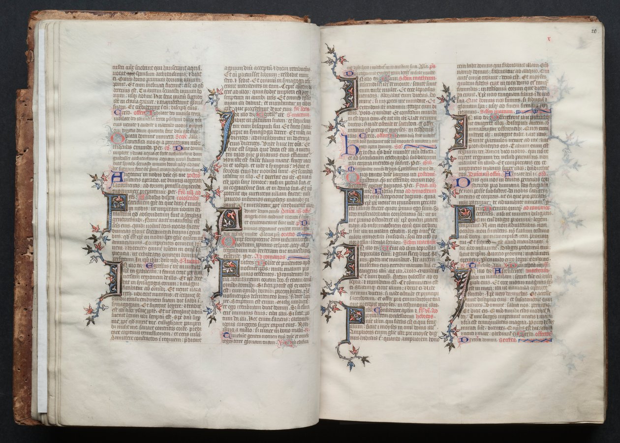 Das Gotha-Missale: Fol. 20r, Text von Master of the Boqueteaux