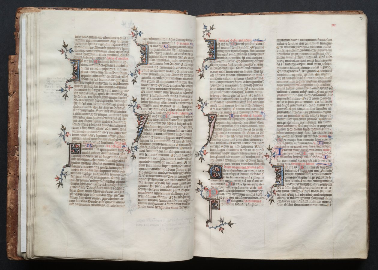 Das Gotha Missale: Fol. 23r, Text, ca. 1375 von Master of the Boqueteaux