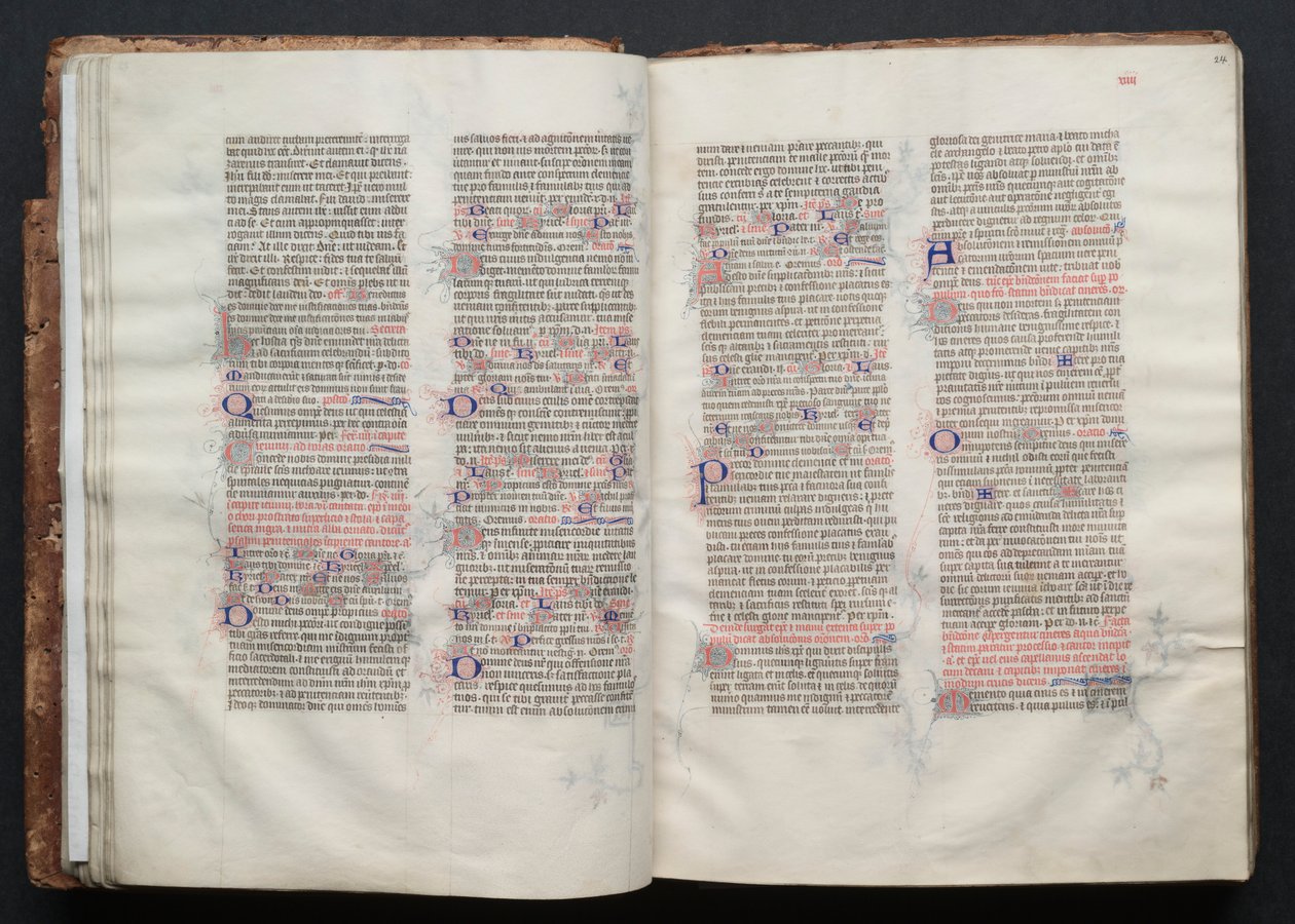 Das Gotha Missale: Fol. 24r, Text, ca. 1375 von Master of the Boqueteaux