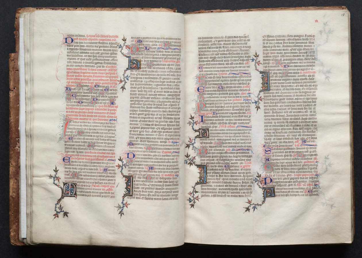 Das Gotha-Missale: Fol. 25r, Text, ca. 1375 von Master of the Boqueteaux