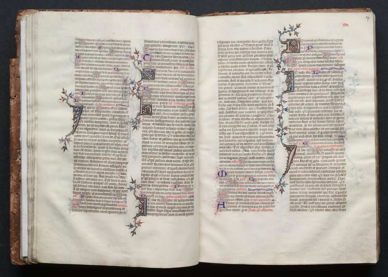 Das Gotha Missale: Fol. 26v, Text, um 1375 von Master of the Boqueteaux