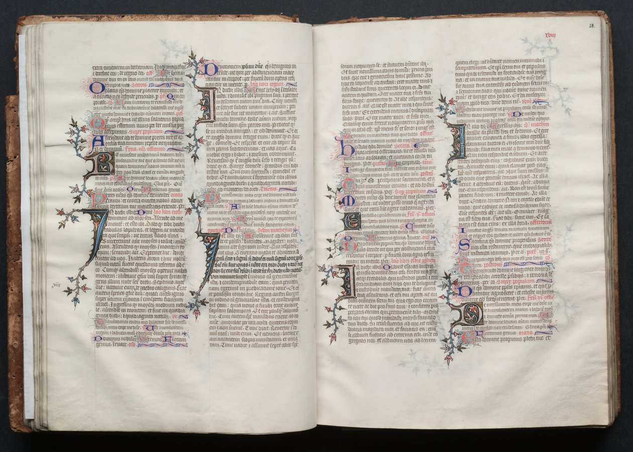 Das Gotha-Missale: Fol. 28r, Text, ca. 1375 von Master of the Boqueteaux