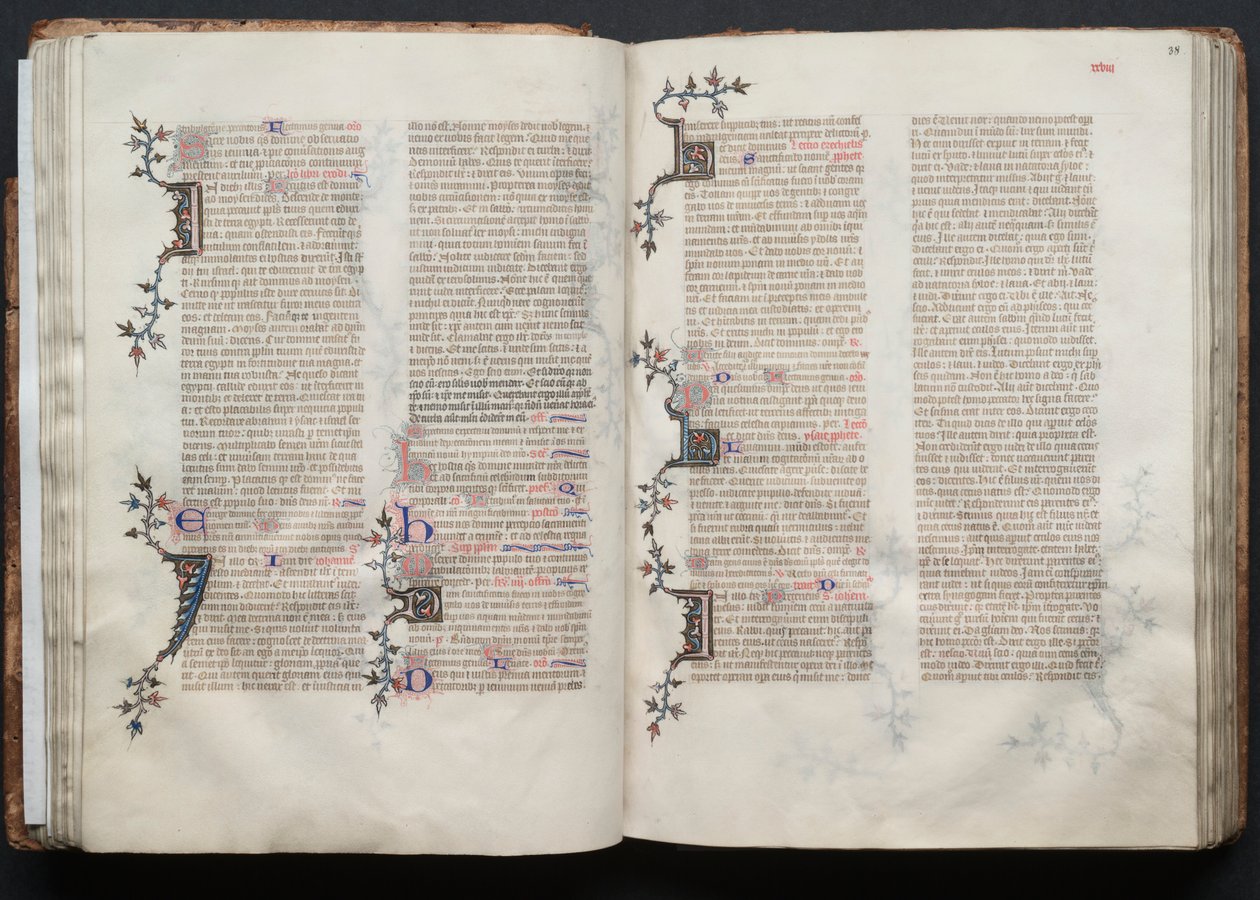 Das Gotha Missale: Fol. 38r, Text, ca. 1375 von Master of the Boqueteaux