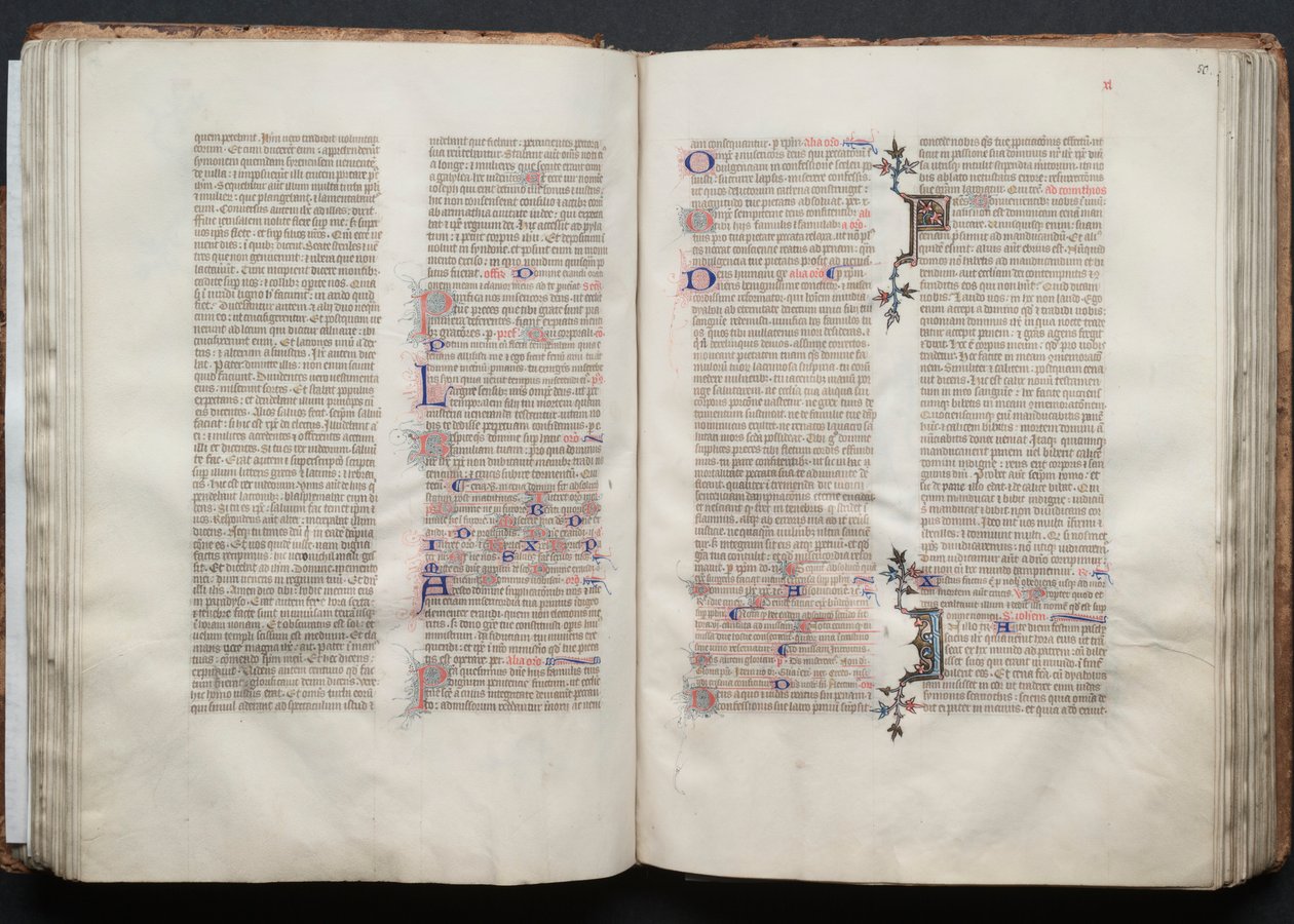 Das Gotha Missale: Fol. 49v, Text von Master of the Boqueteaux