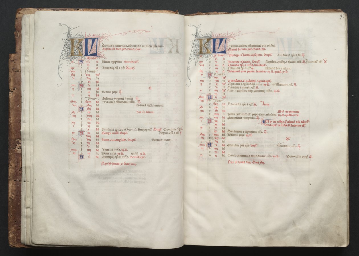 Das Gotha Missale: Fol. 7r, Text von Master of the Boqueteaux