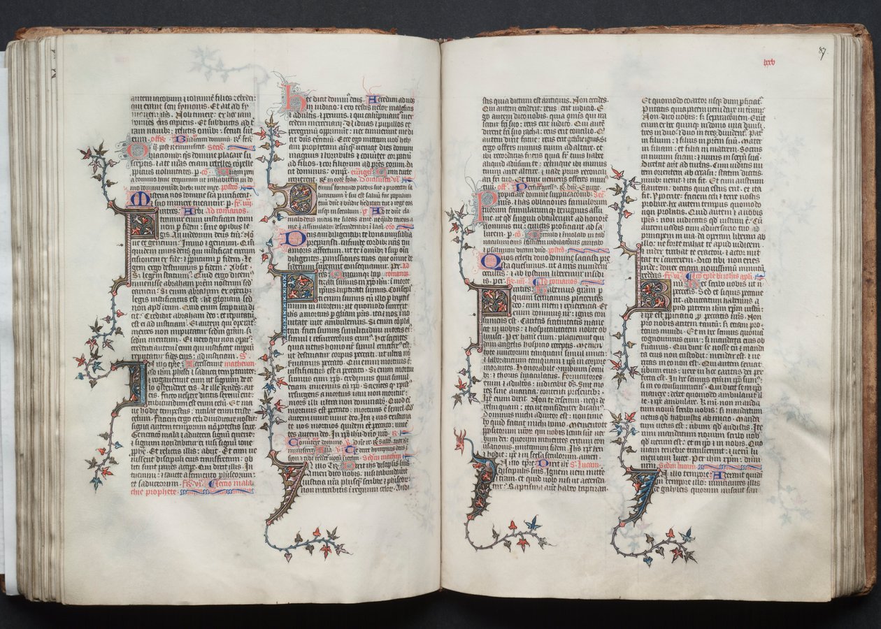 Das Gotha Missale: Fol. 86v, Text von Master of the Boqueteaux