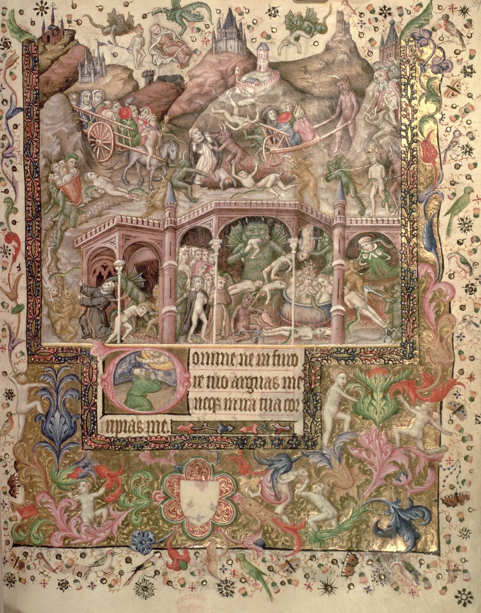 Vision der Hölle, aus einem Stundenbuch, ca. 1407 von Master of the Brussels Initials