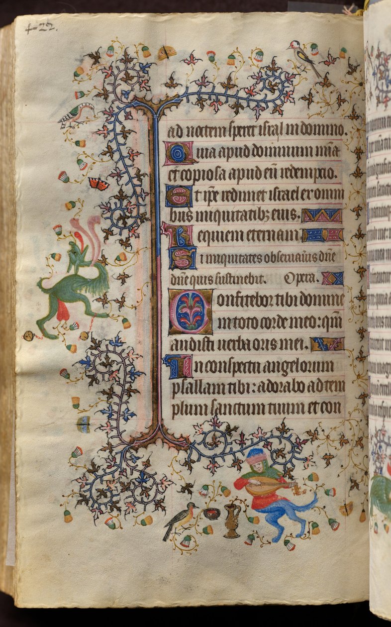 Stundenbuch von Karl dem Edlen, König von Navarra (1361-1425): fol. 205v, Text von Master of the Brussels Initials and Associates