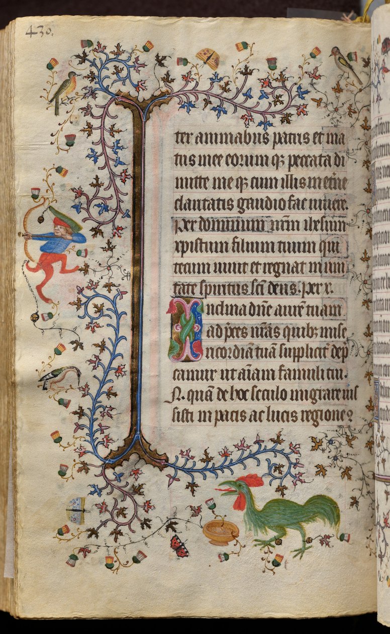 Stundenbuch von Karl dem Edlen, König von Navarra (1361-1425): fol. 209v, Text von Master of the Brussels Initials and Associates