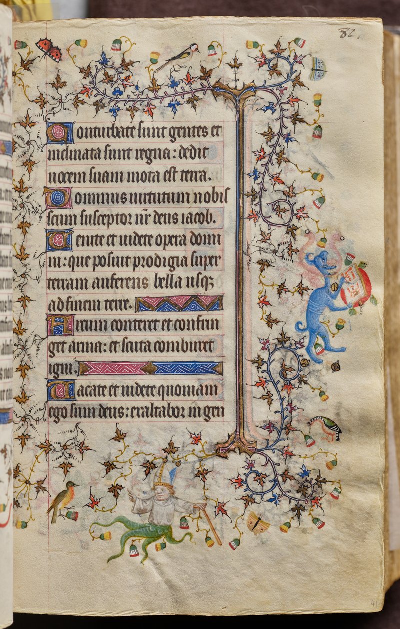 Stundenbuch von Karl dem Edlen, König von Navarra (1361-1425): fol. 41r, Text von Master of the Brussels Initials and Associates