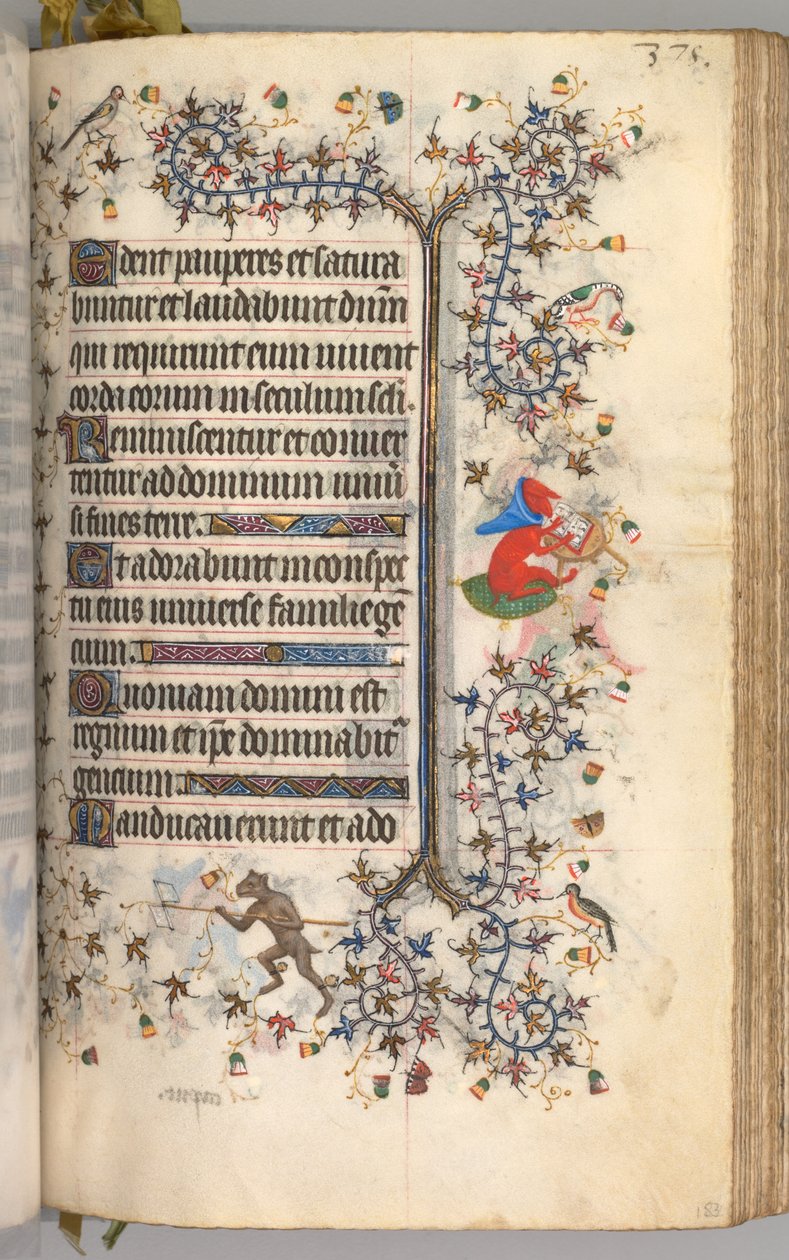 Stundenbuch von Karl dem Edlen, König von Navarra 1361-1425: fol. 183r, Text, ca. 1405 von Master of the Brussels Initials and Associates