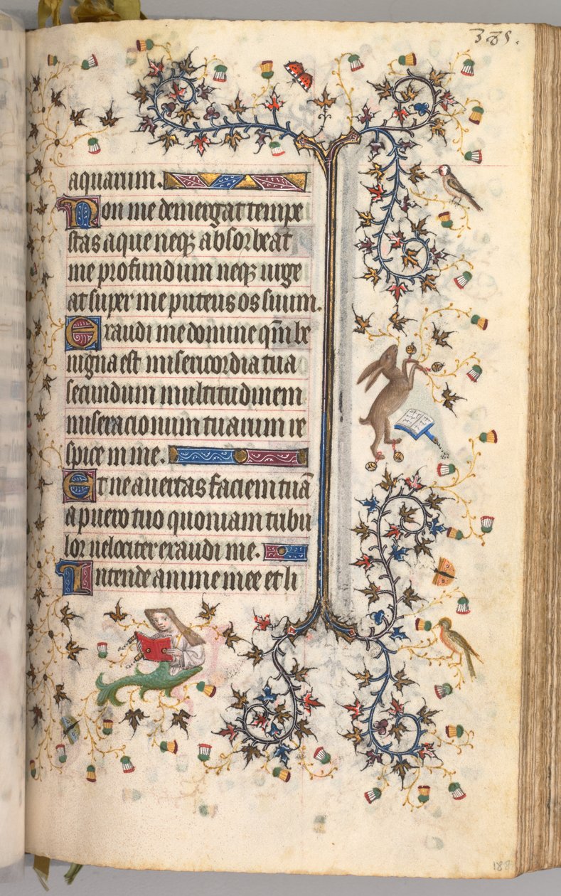 Stundenbuch von Karl dem Edlen, König von Navarra 1361-1425: fol. 188r, Text, ca. 1405 von Master of the Brussels Initials and Associates